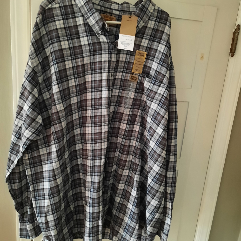 The Foundry Supply Co. Blue and Black Flannel Shirt